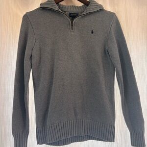 Polo by Ralph Lauren girls Zip-Up Gray Sweater